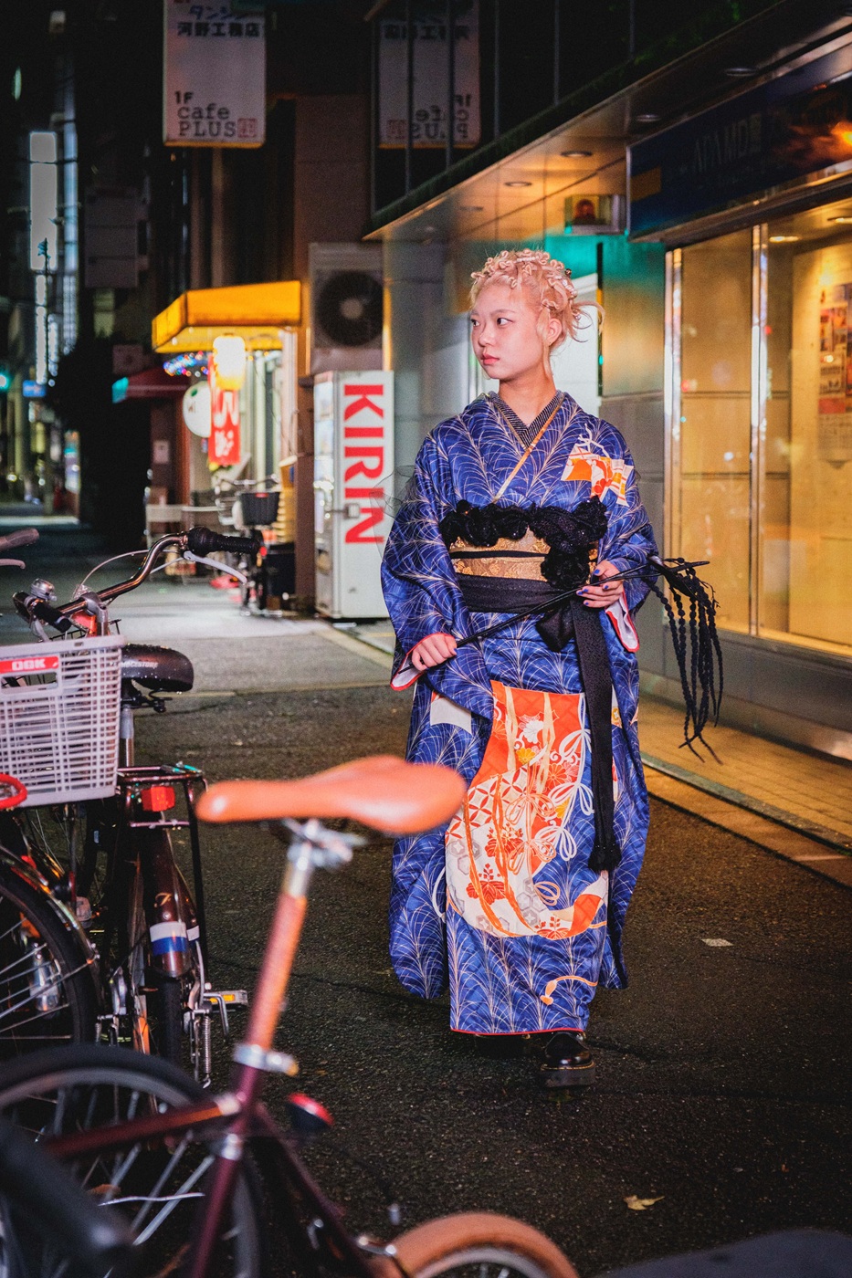 大阪・中崎町を着物で歩く